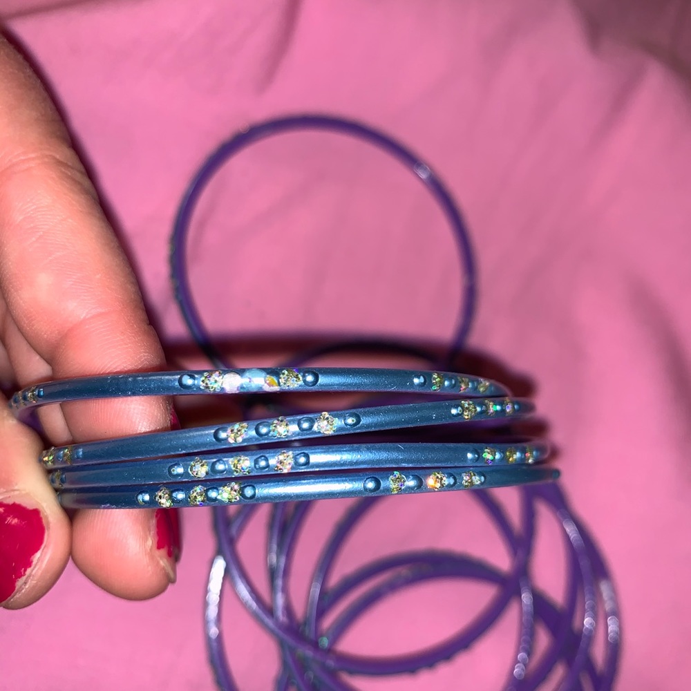blue-ish but mostly purple bangle